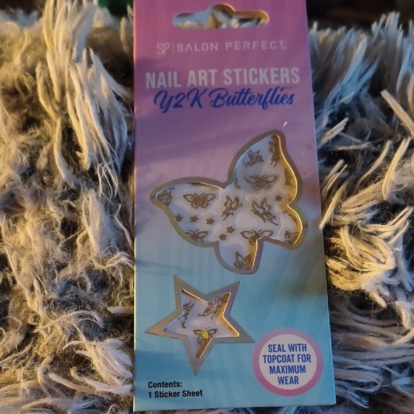Salon Perfect Y2K Butterflies Nail Art Stickers - Gold - Picture 1 of 5